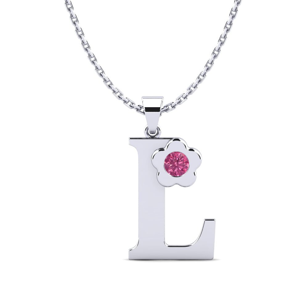 Rund Rosa Turmalin Damen anhänger Jeanmarie L