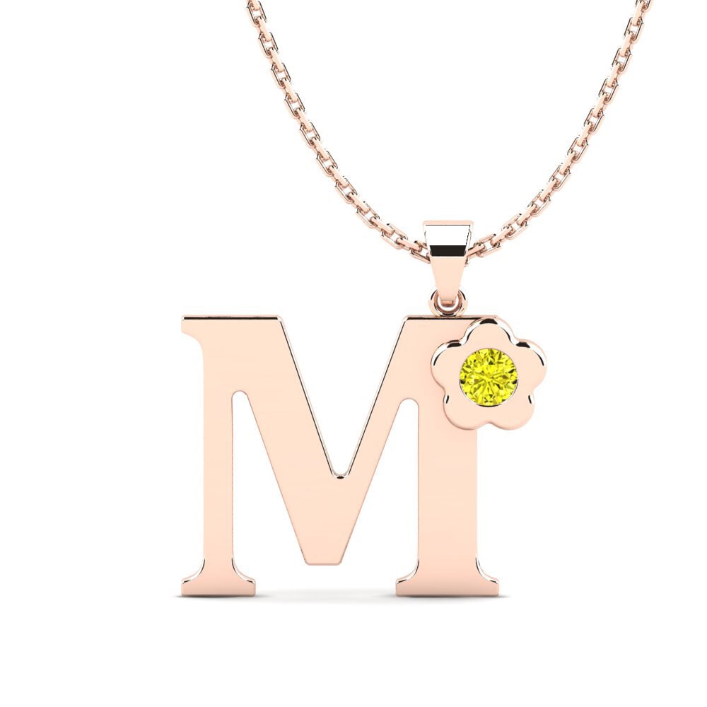 Gelber Diamant Damen anhänger Jeanmarie M
