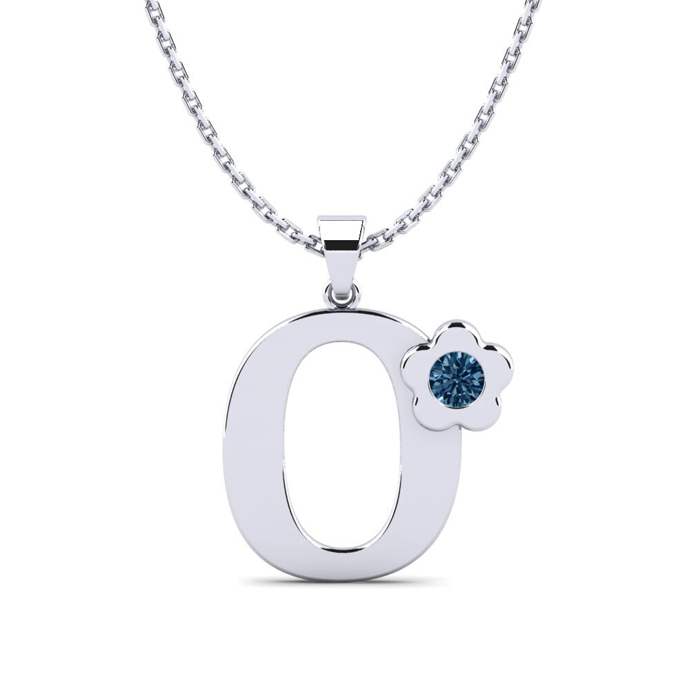 Blauer Diamant Damen anhänger Jeanmarie O