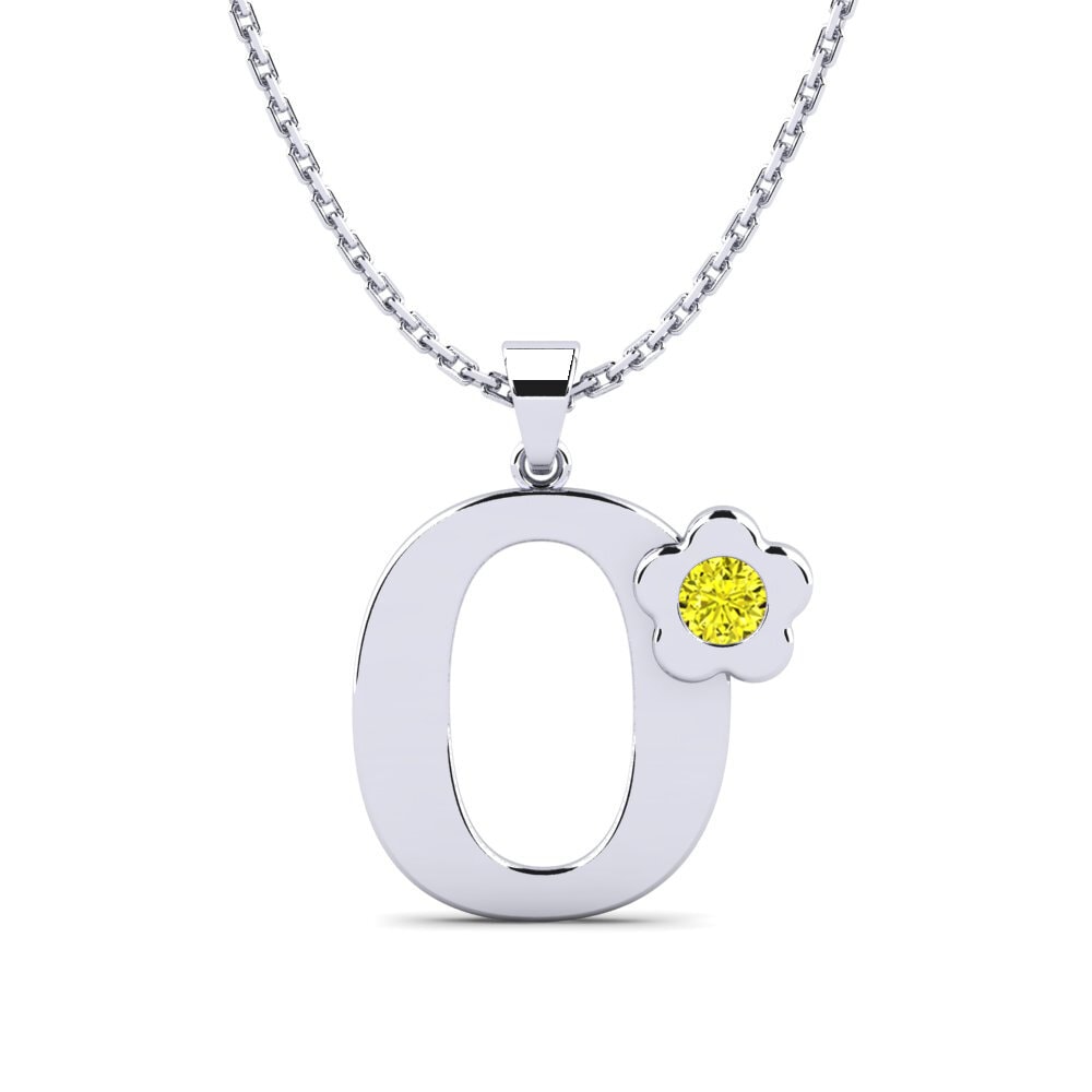 Gelber Diamant Damen anhänger Jeanmarie O