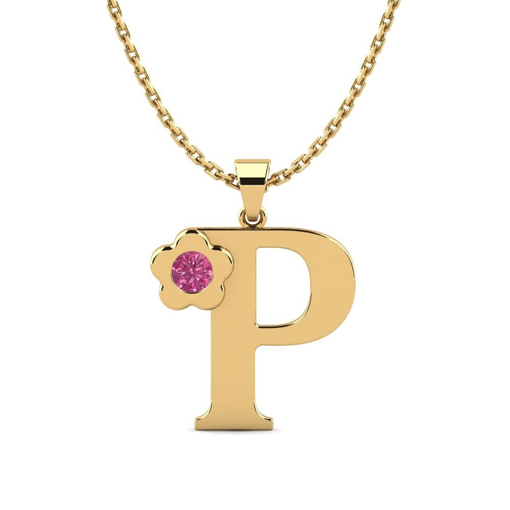 Round Pink Tourmaline Women's Pendant Jeanmarie P