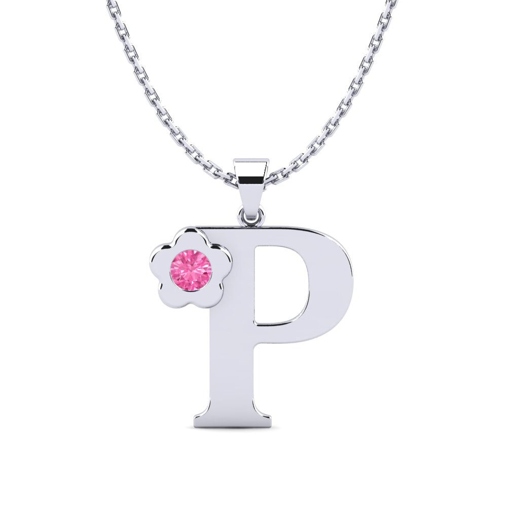 Rosa Saphir Damen anhänger Jeanmarie P