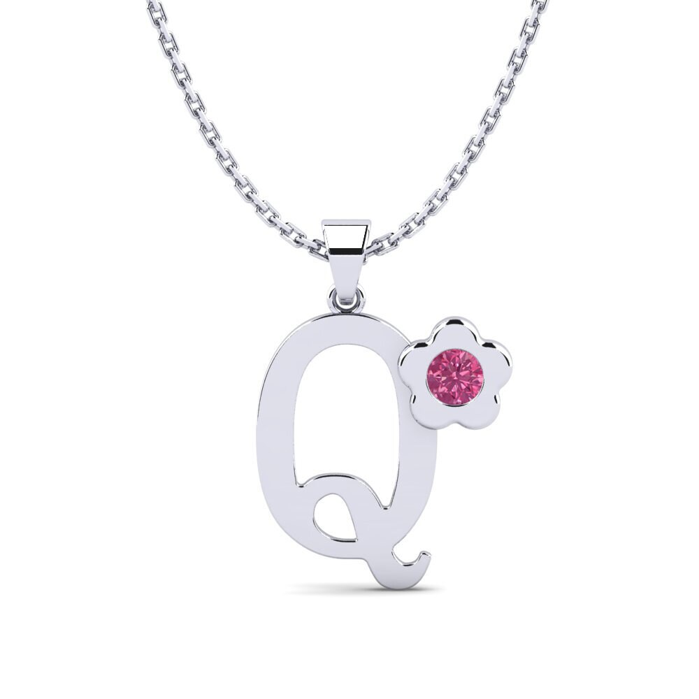 Rosa Turmalin Damen anhänger Jeanmarie Q