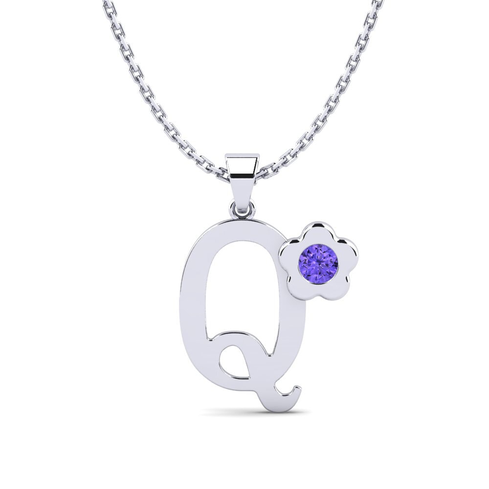 Rund Tansanit Damen anhänger Jeanmarie Q