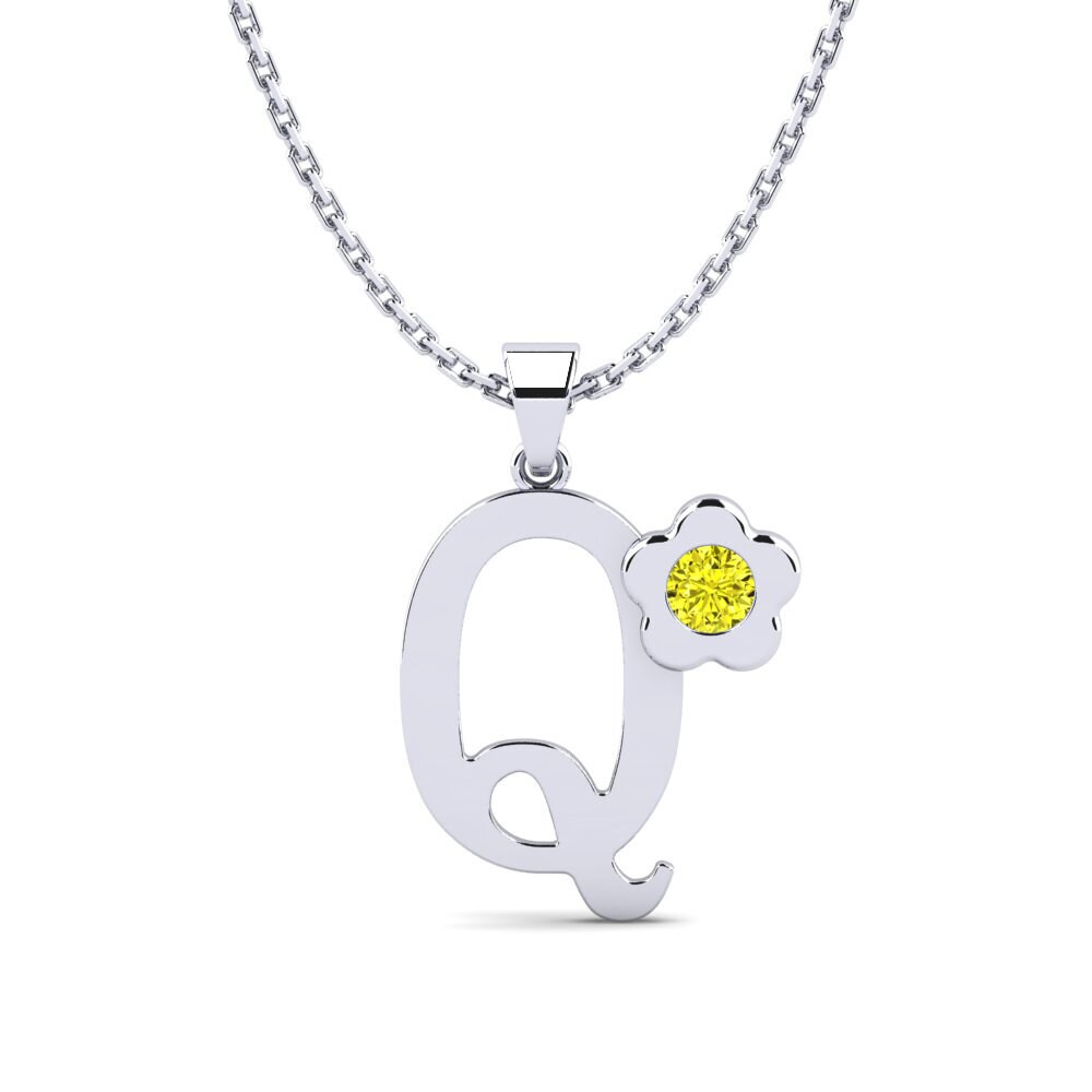 Gelber Diamant Damen anhänger Jeanmarie Q