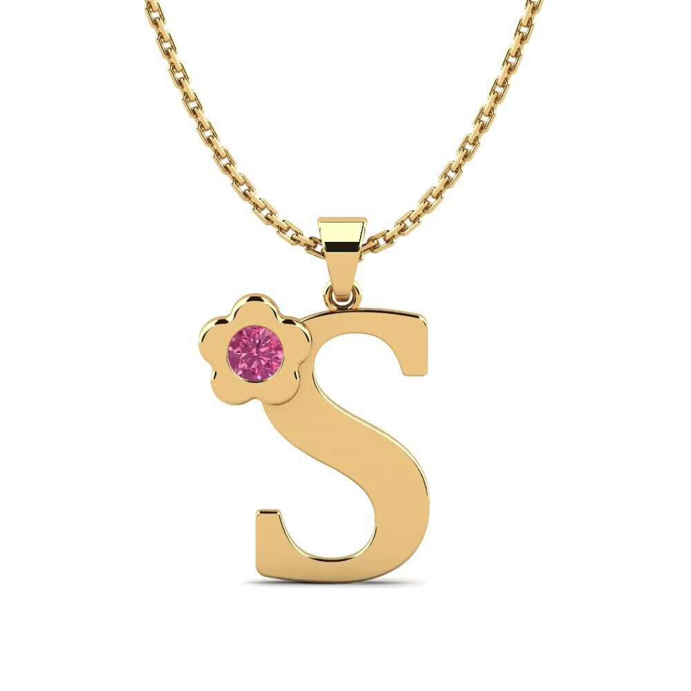 Rosa Turmalin Damen anhänger Jeanmarie S