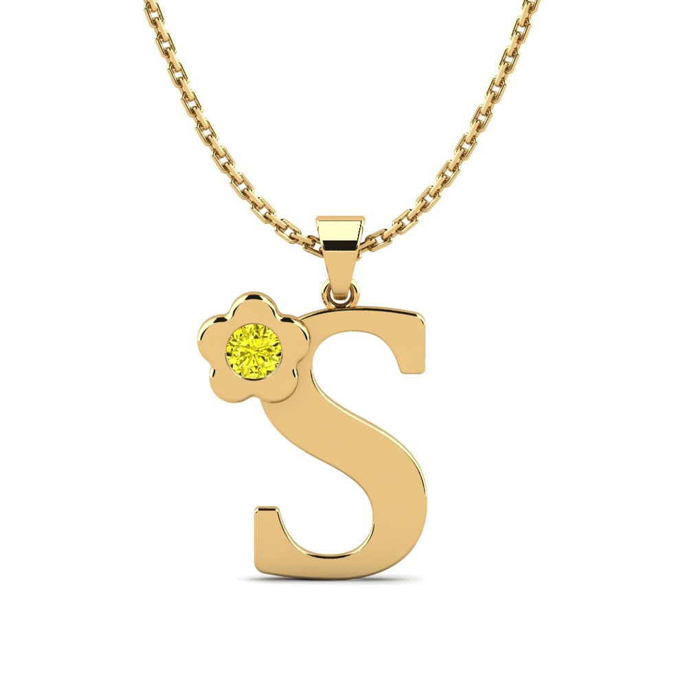 Gelber Diamant Damen anhänger Jeanmarie S