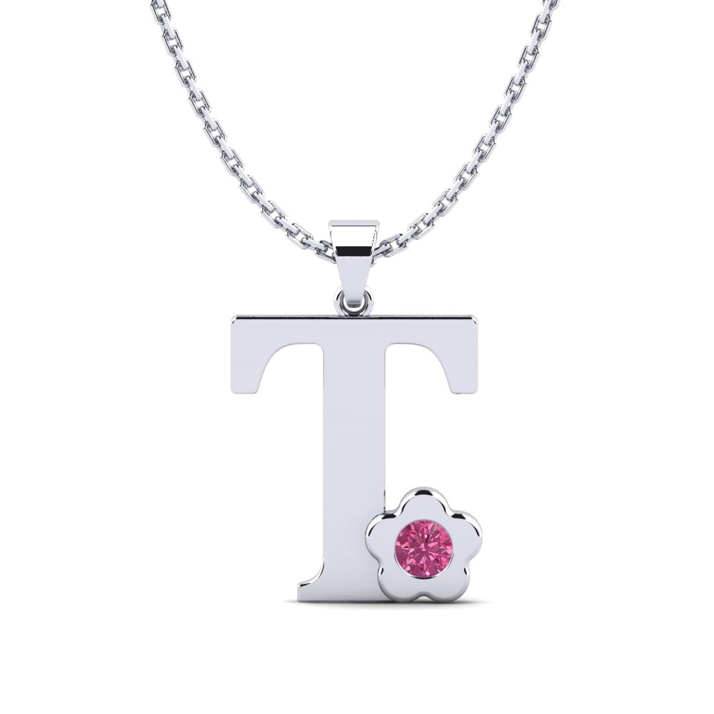 Rosa Turmalin Damen anhänger Jeanmarie T