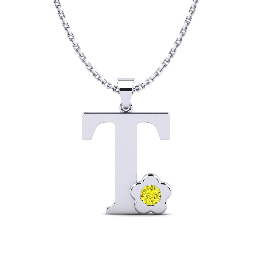 Gelber Diamant Damen anhänger Jeanmarie T