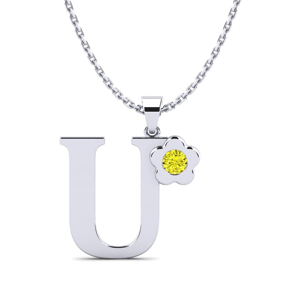 Gelber Diamant Damen anhänger Jeanmarie U
