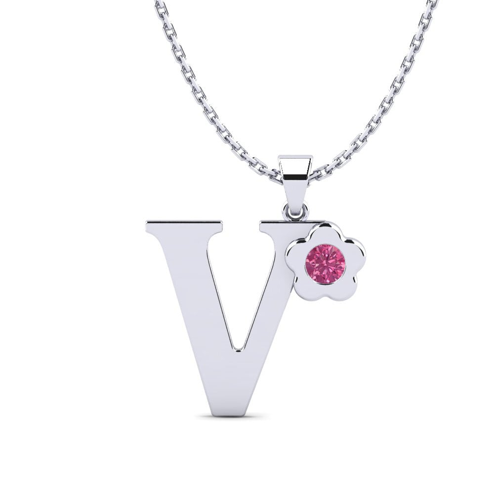 Rosa Turmalin Damen anhänger Jeanmarie V