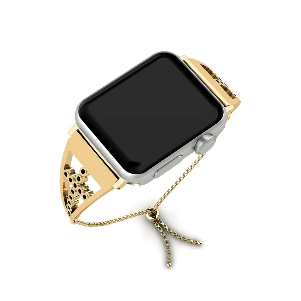 Pulseras para Apple Watch® De Reloj Apple® Jedinstven - B Stainless Steel / 585 Yellow Gold Ónix Negro