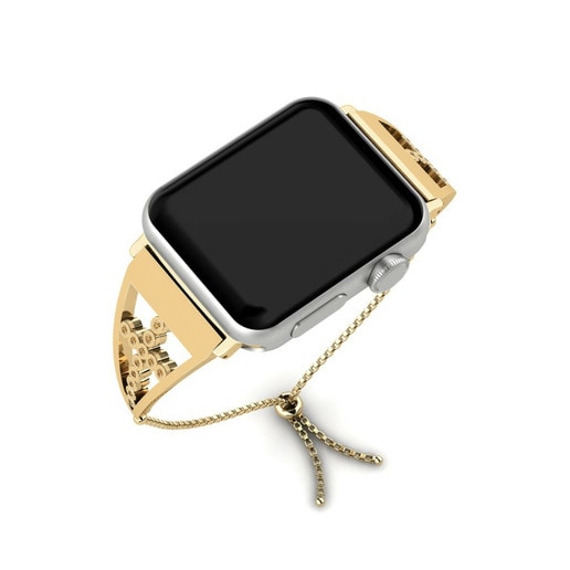 Dây đai Apple Watch® Jedinstven - B Stainless Steel / 585 Yellow Gold & Kim Cương Nâu