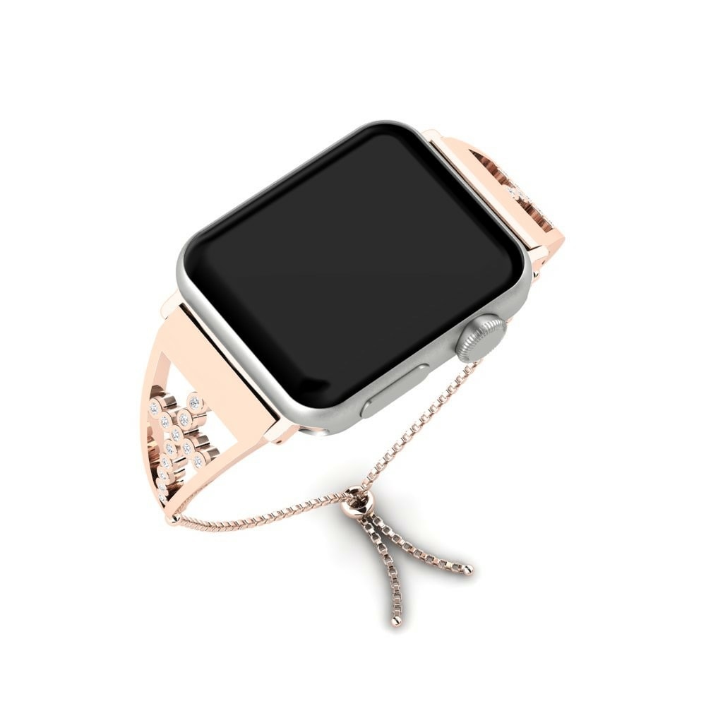 Pulseras para Apple Watch® De Reloj Apple® Jedinstven - B Stainless Steel / 750 Red Gold Zafiro blanco