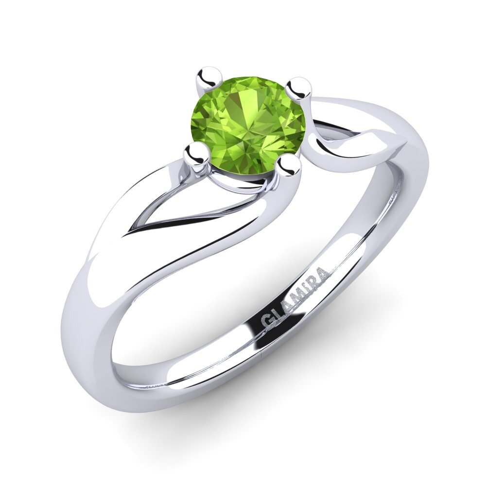 Peridot Engagement Ring Jeffrey 0.5 crt