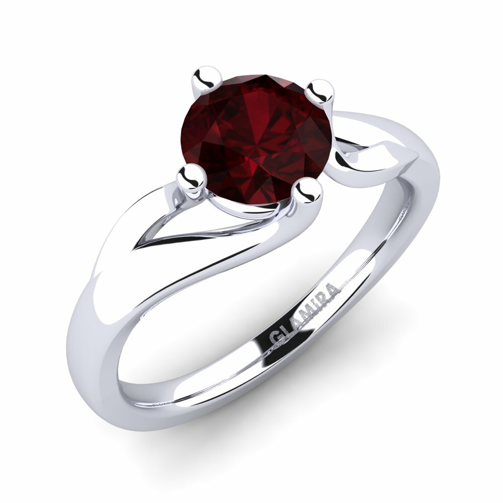 Garnet Engagement Ring Jeffrey 1.0 crt