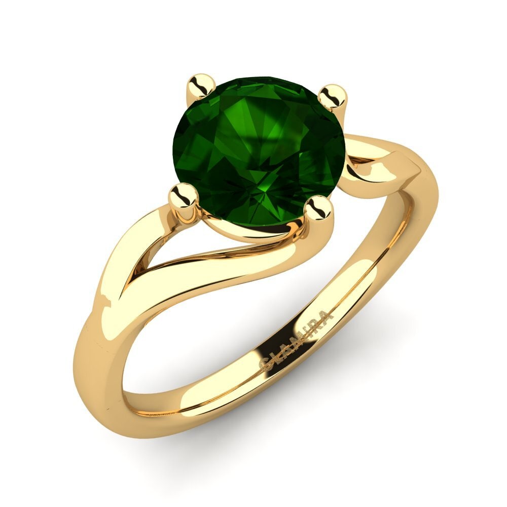 Tourmaline Verte Bague de fiançailles Jeffrey 1.6 crt