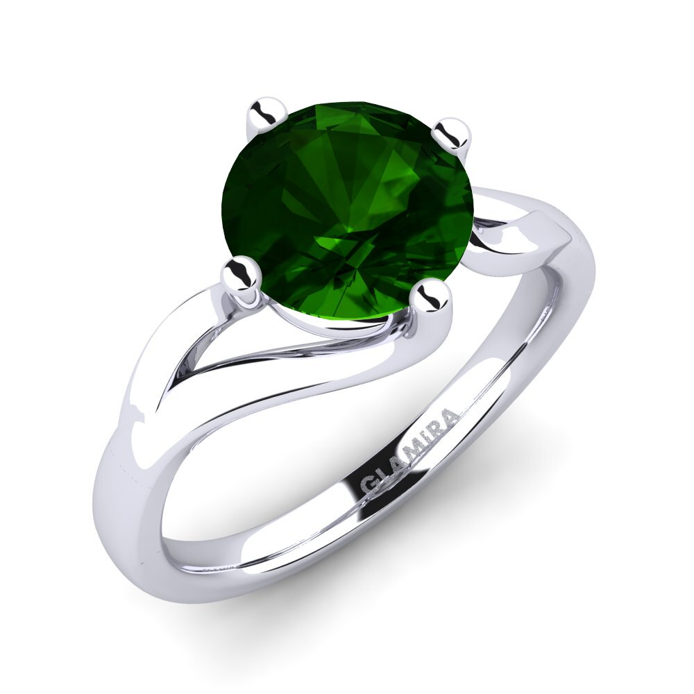 Tourmaline Verte Bague de fiançailles Jeffrey 2.0 crt