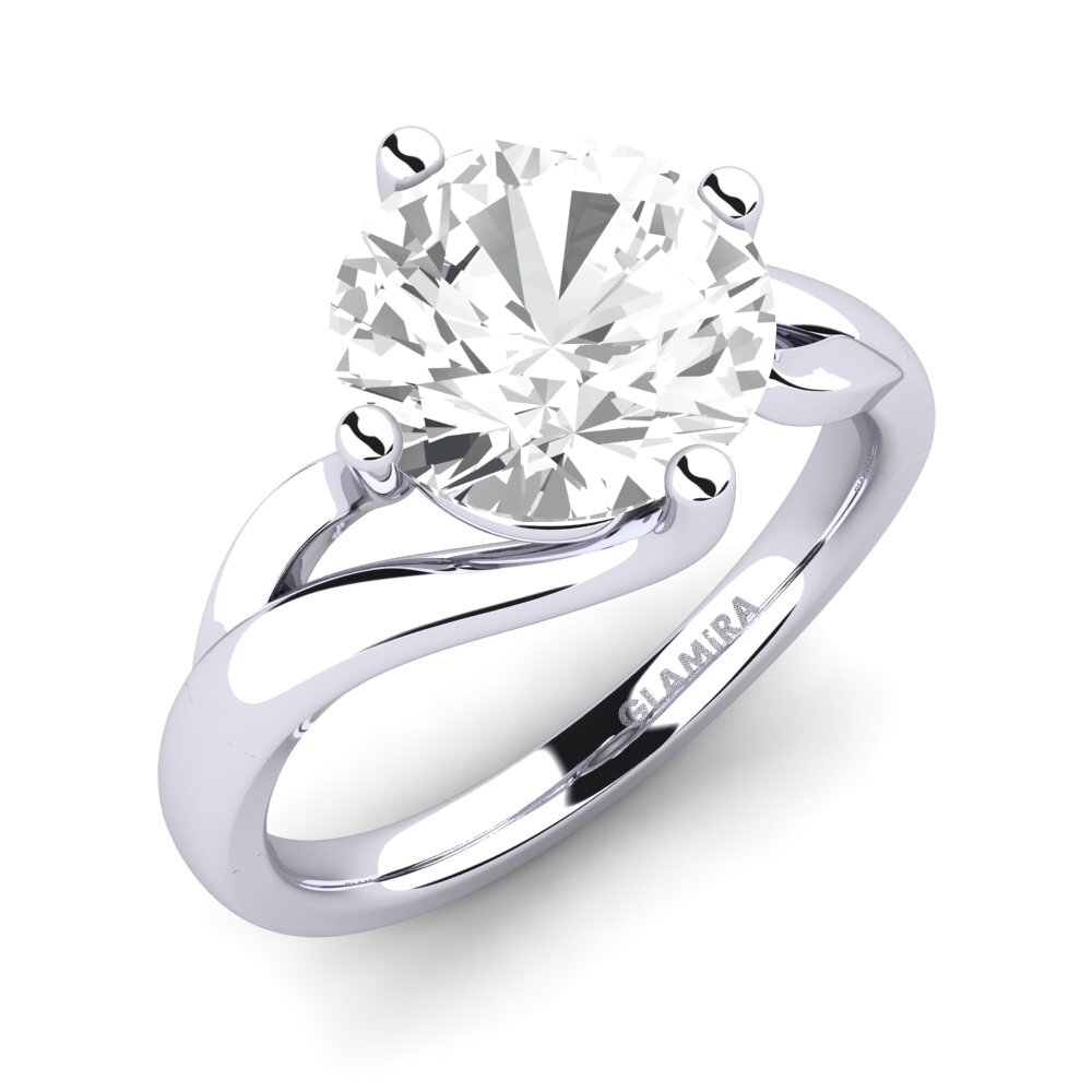 White sapphire Engagement Ring Jeffrey 3.0 crt