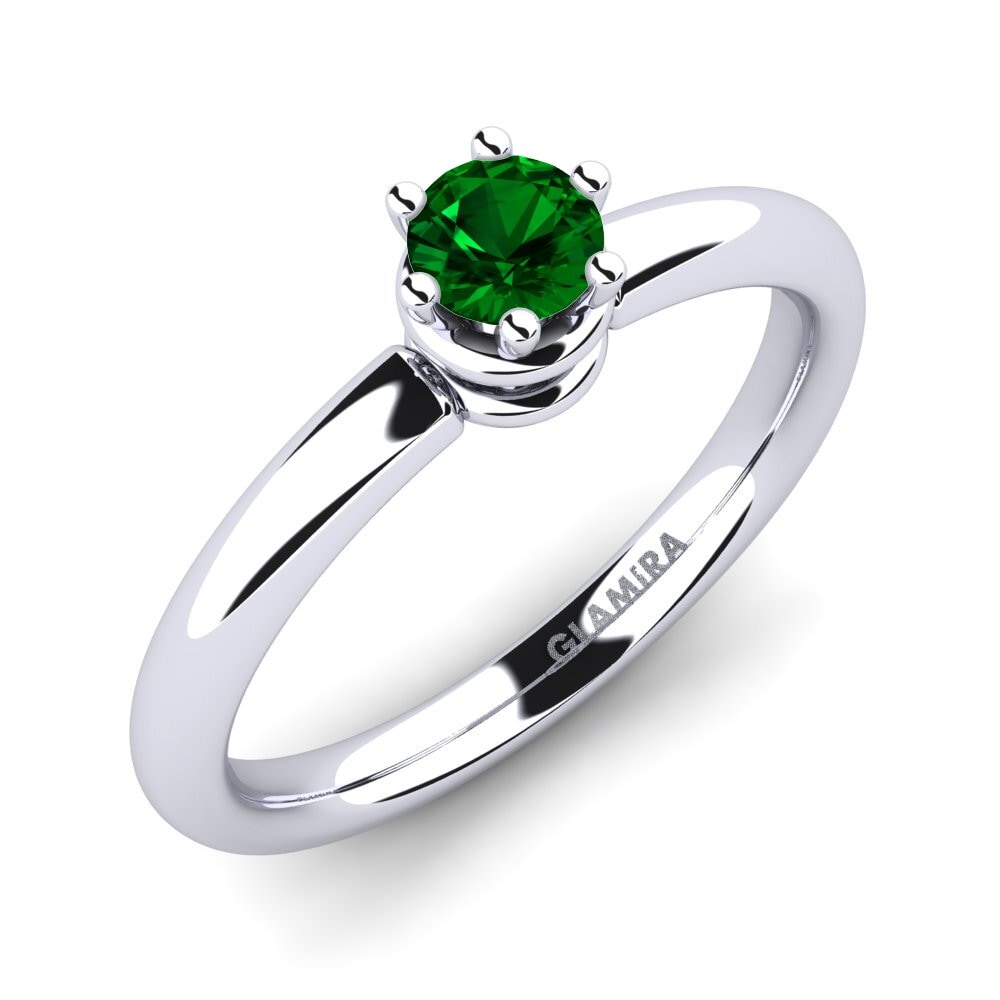 Green Zirconia Engagement Ring Jemma