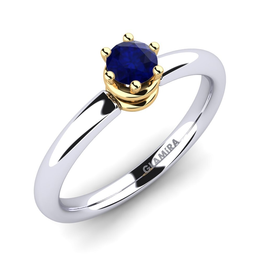 18ct White / Yellow Gold Sapphire Engagement Ring Jemma