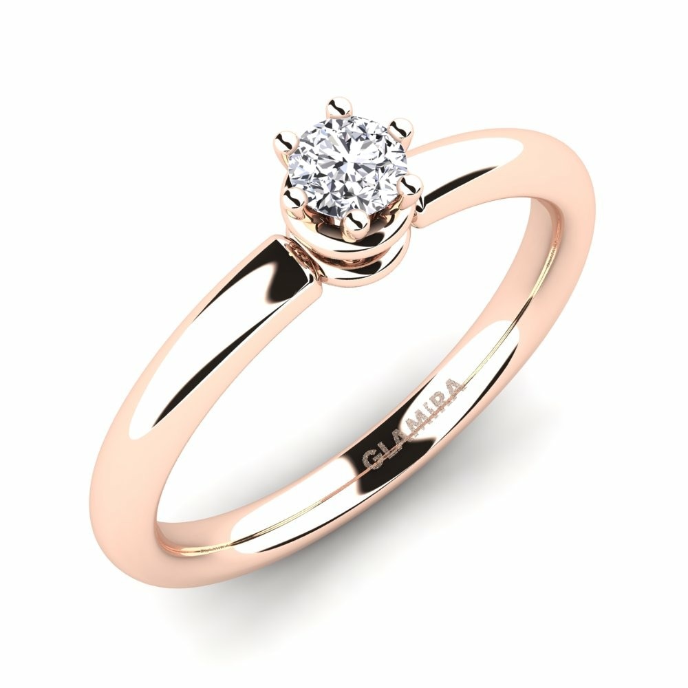 18k Rose Gold Engagement Ring Jemma 0.16 crt