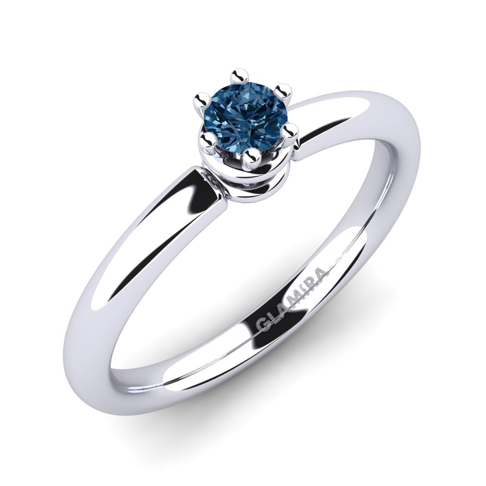 Blue Diamond Engagement Ring Jemma 0.16 crt