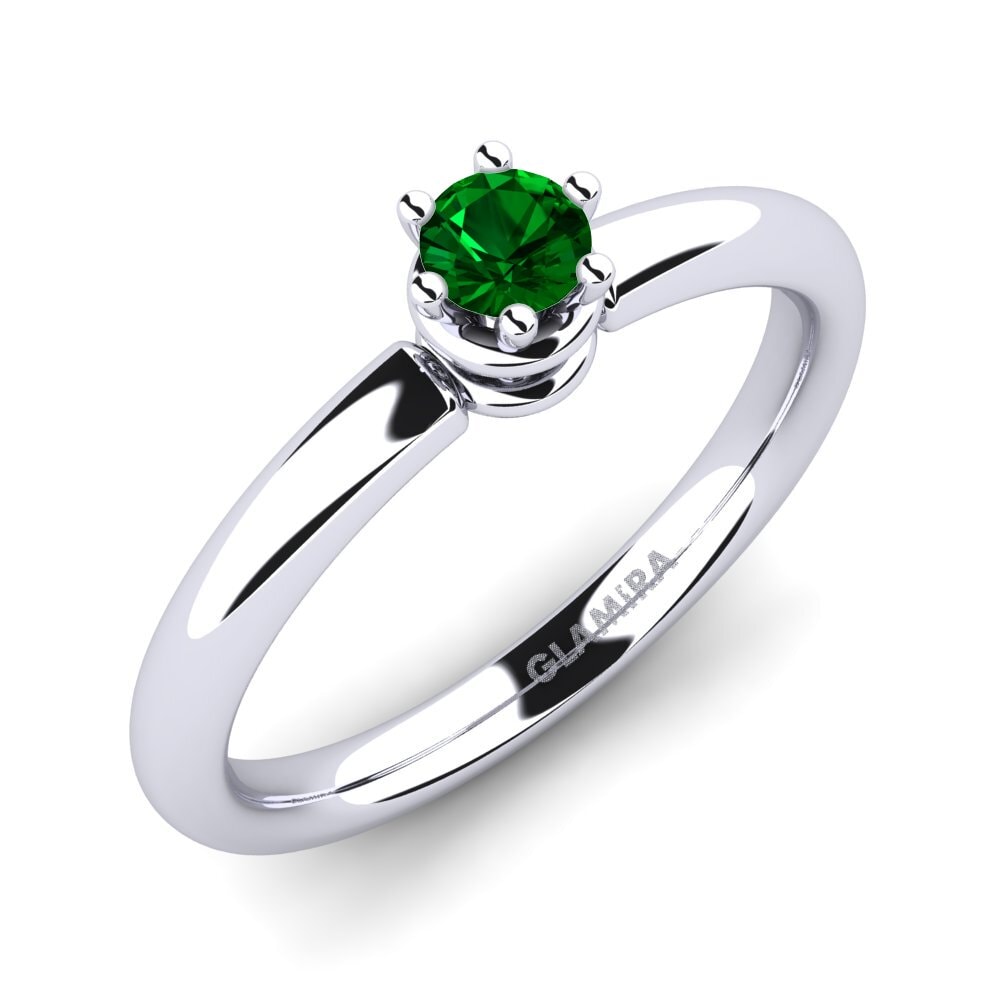 Green Zirconia Engagement Ring Jemma 0.16 crt