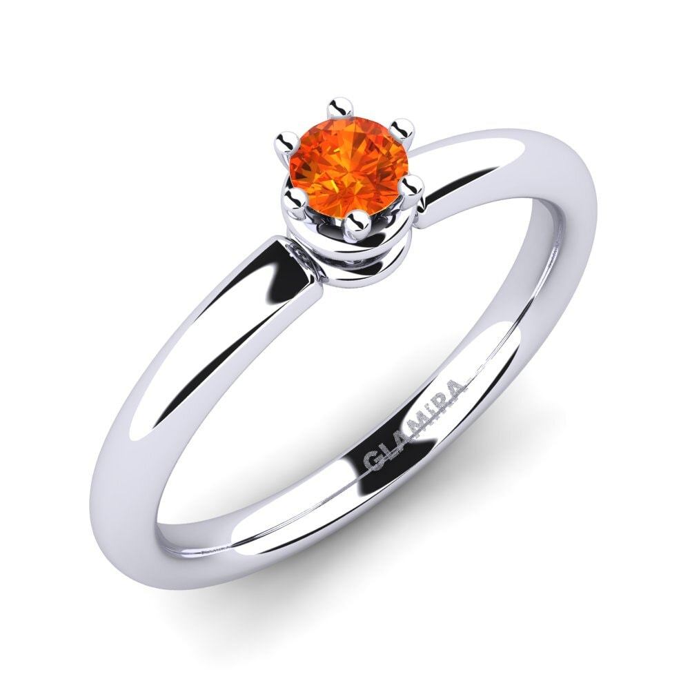 Orange Sapphire Engagement Ring Jemma 0.16 crt