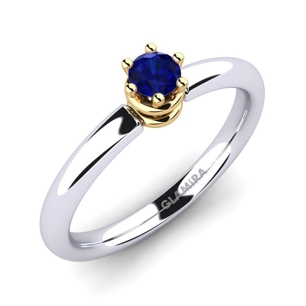 18ct White / Yellow Gold Sapphire Engagement Ring Jemma 0.16 crt