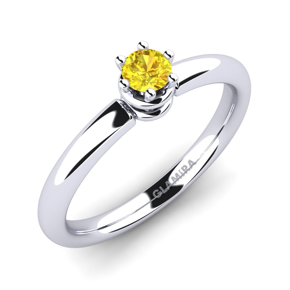 Yellow Sapphire Engagement Ring Jemma 0.16 crt