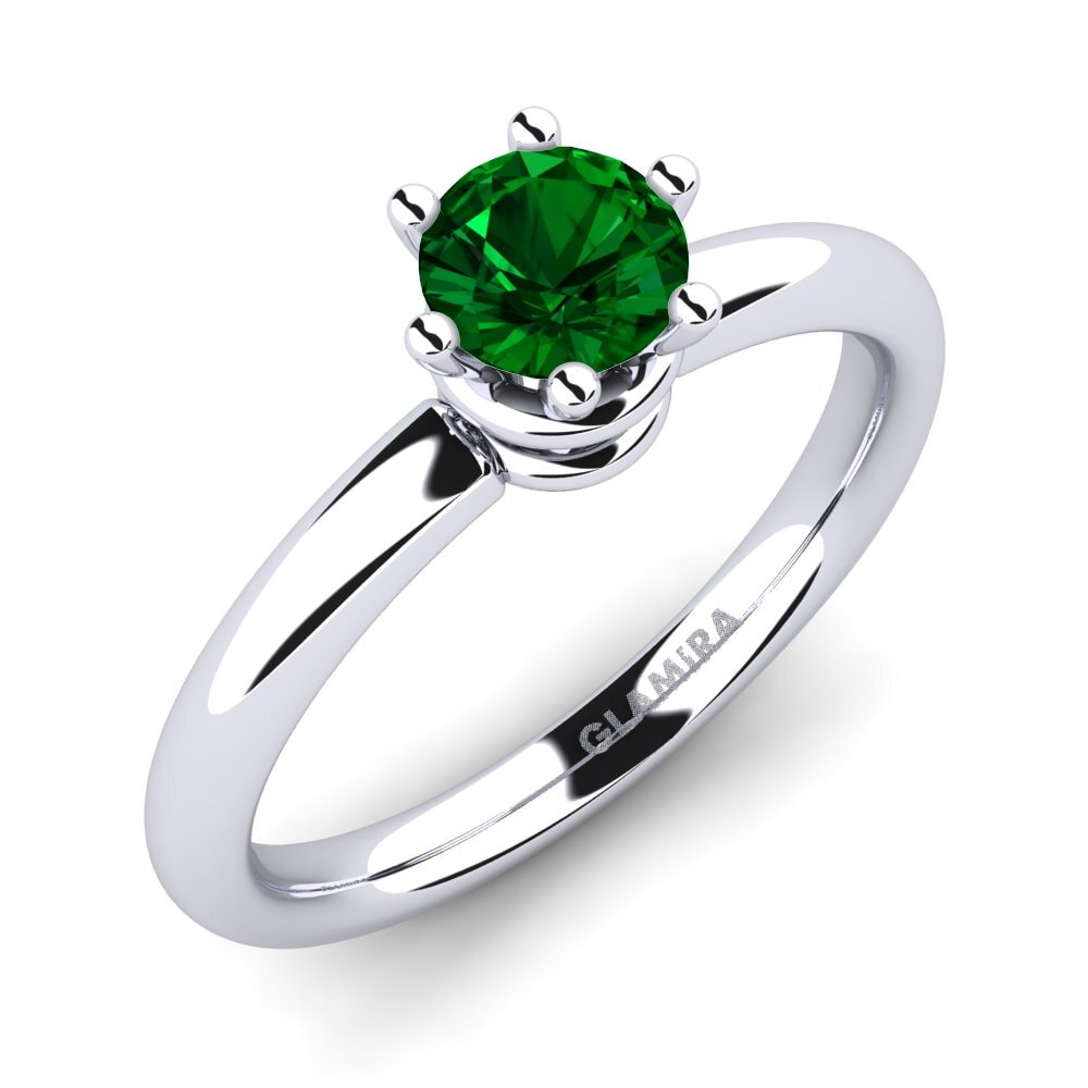 Green Zirconia Engagement Ring Jemma 0.5 crt