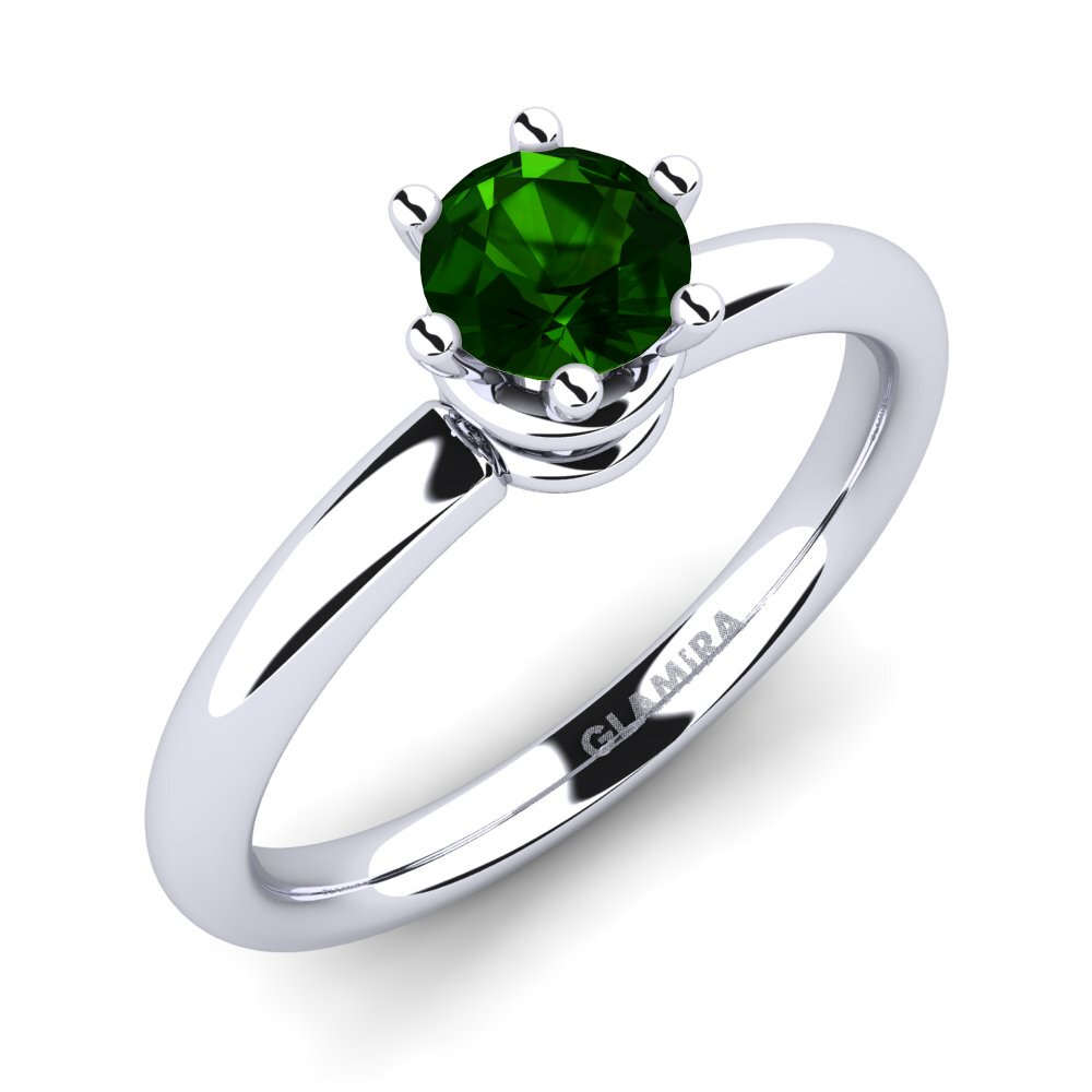 Green Tourmaline Engagement Ring Jemma 0.5 crt