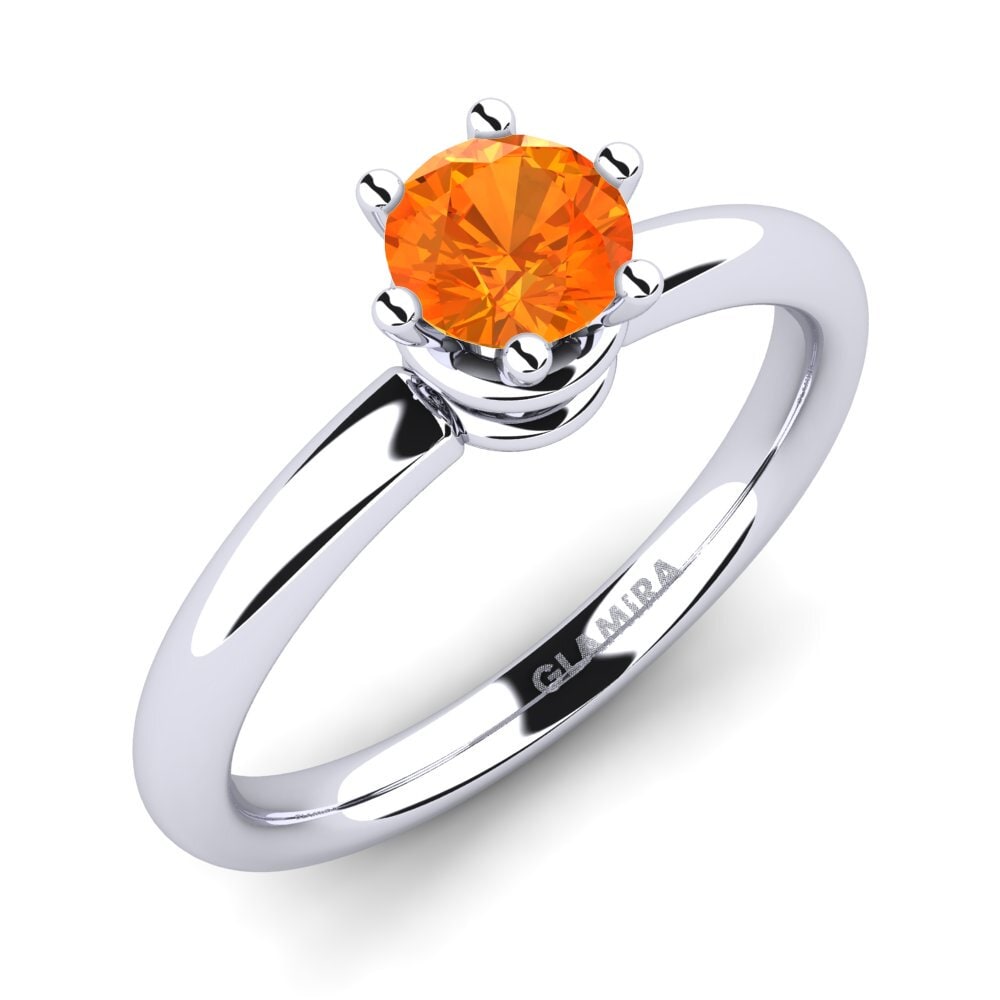 Orange Sapphire Engagement Ring Jemma 0.5 crt