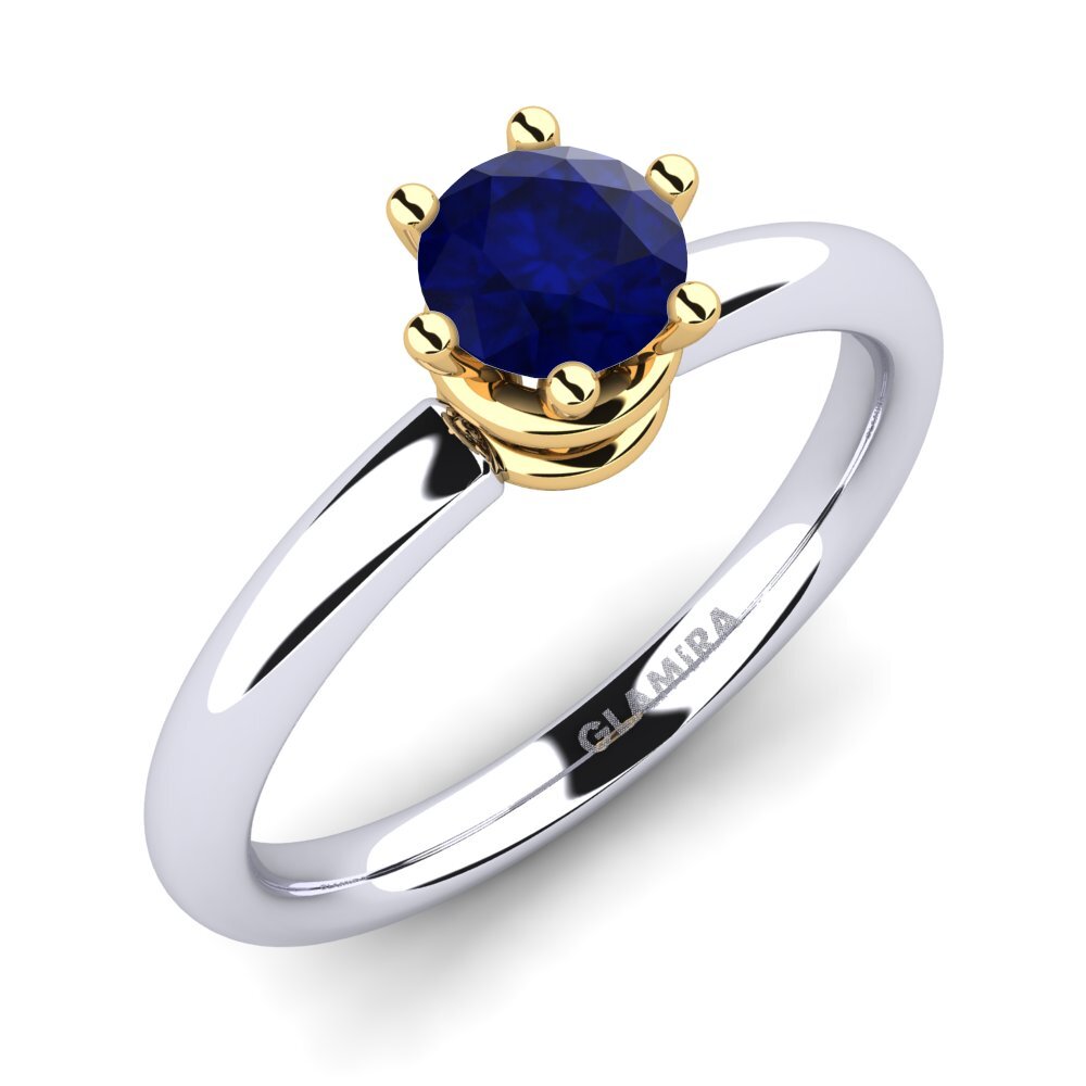 18ct White / Yellow Gold Sapphire Engagement Ring Jemma 0.5 crt