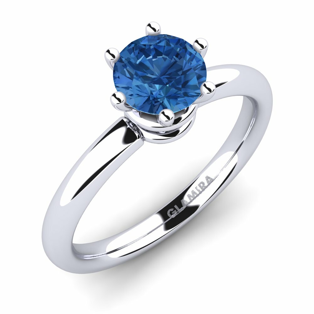 Donker Blauwe Zirkoon Verlovingsring Jemma 0.8 crt