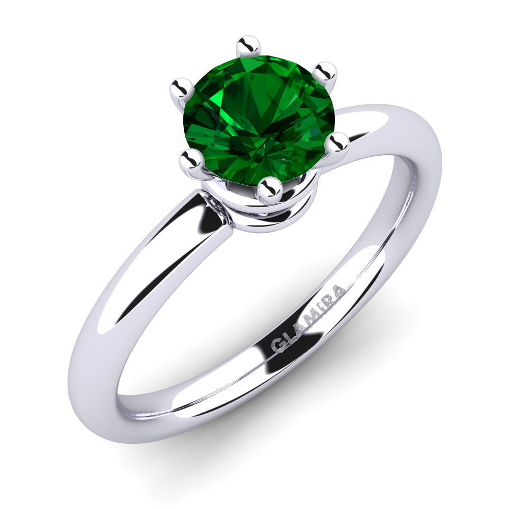 Green Zirconia Engagement Ring Jemma 0.8 crt