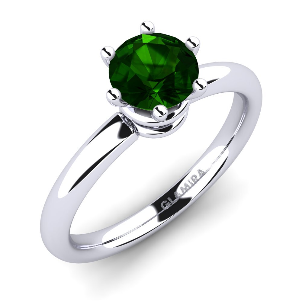 Green Tourmaline Engagement Ring Jemma 0.8 crt