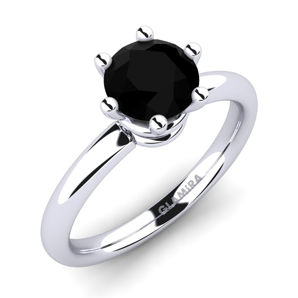 Black Sapphire Engagement Ring Jemma 1.0 crt