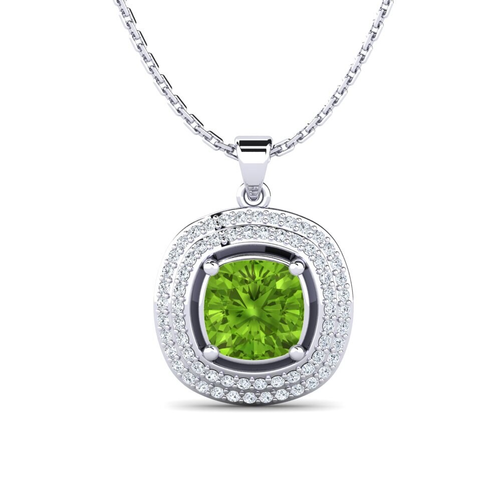 Cushion Peridot Women's Pendant Jenacis