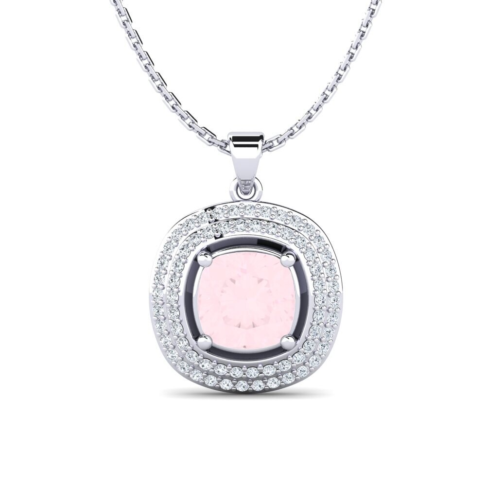 Cushion Rose Quartz Women's Pendant Jenacis