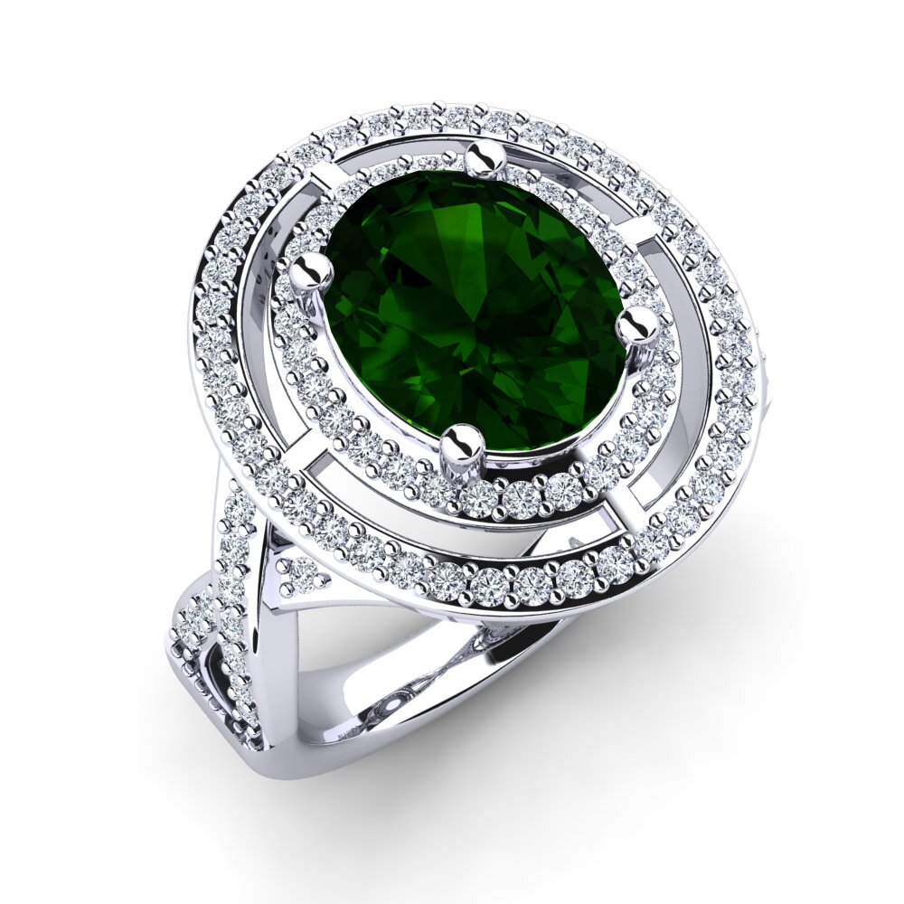 Green Tourmaline Engagement Ring Jendaya