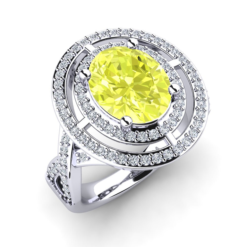 Lemon Quartz Engagement Ring Jendaya