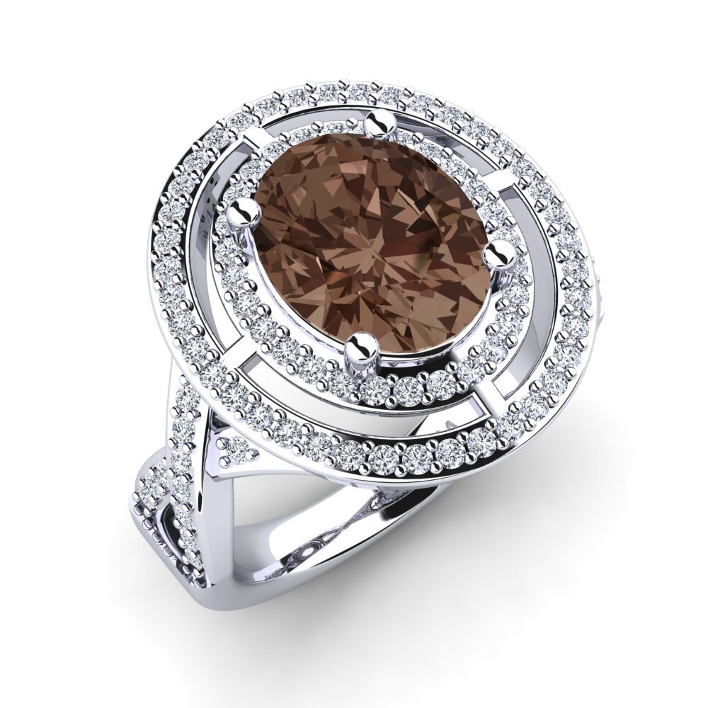 Smoky Quartz Engagement Ring Jendaya