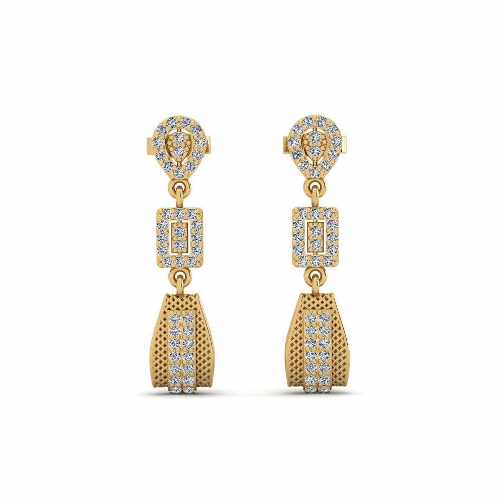 Or Jaune 14k Boucle d'oreille femme Jenelle