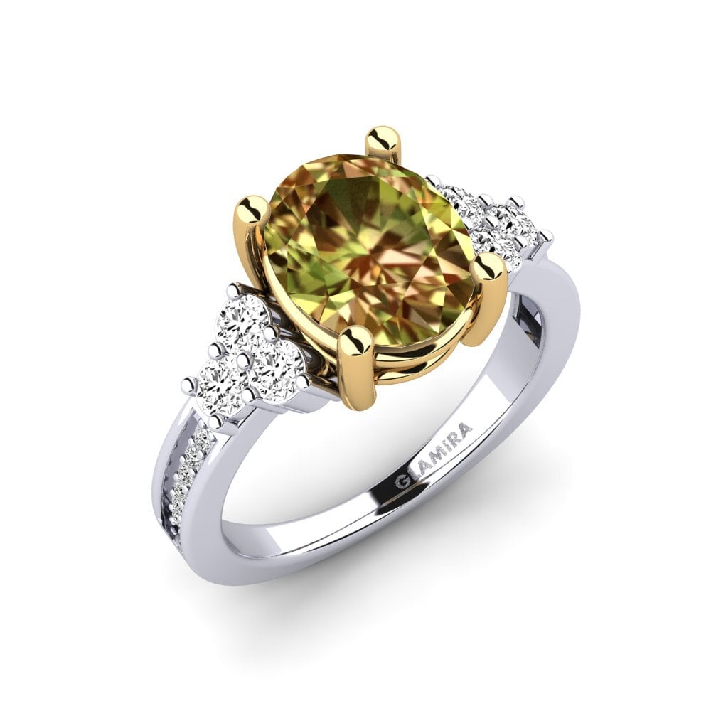 14ct White / Yellow Gold Sultan Stone Engagement Ring Jennivie