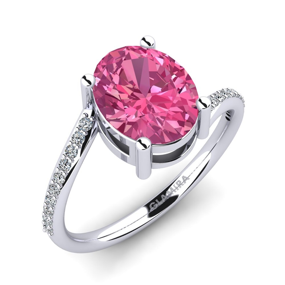 Oval Pink Tourmaline Engagement Ring Jentrey