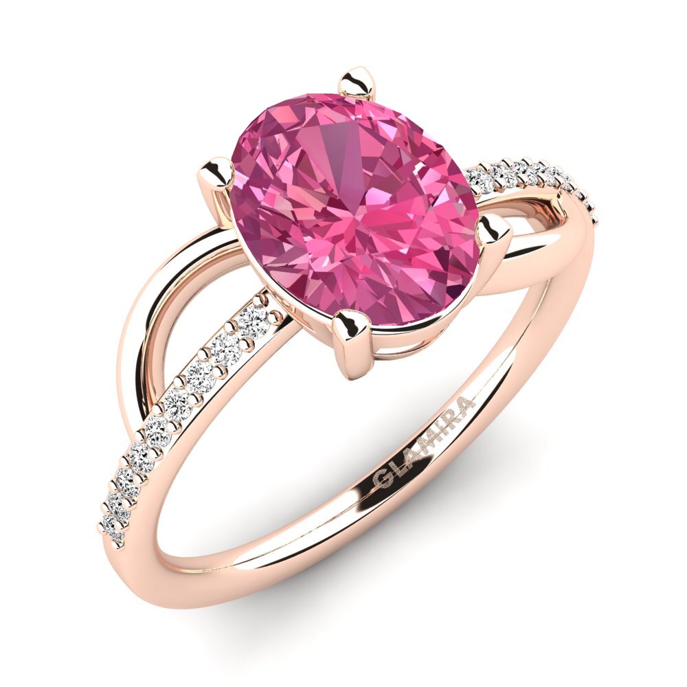 Oval Pink Tourmaline Engagement Ring Jeordie