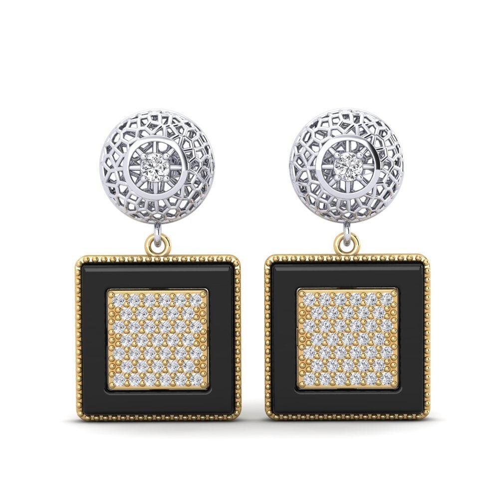 18ct Yellow & White Gold Lab Grown Diamond Women's Earring Jepson