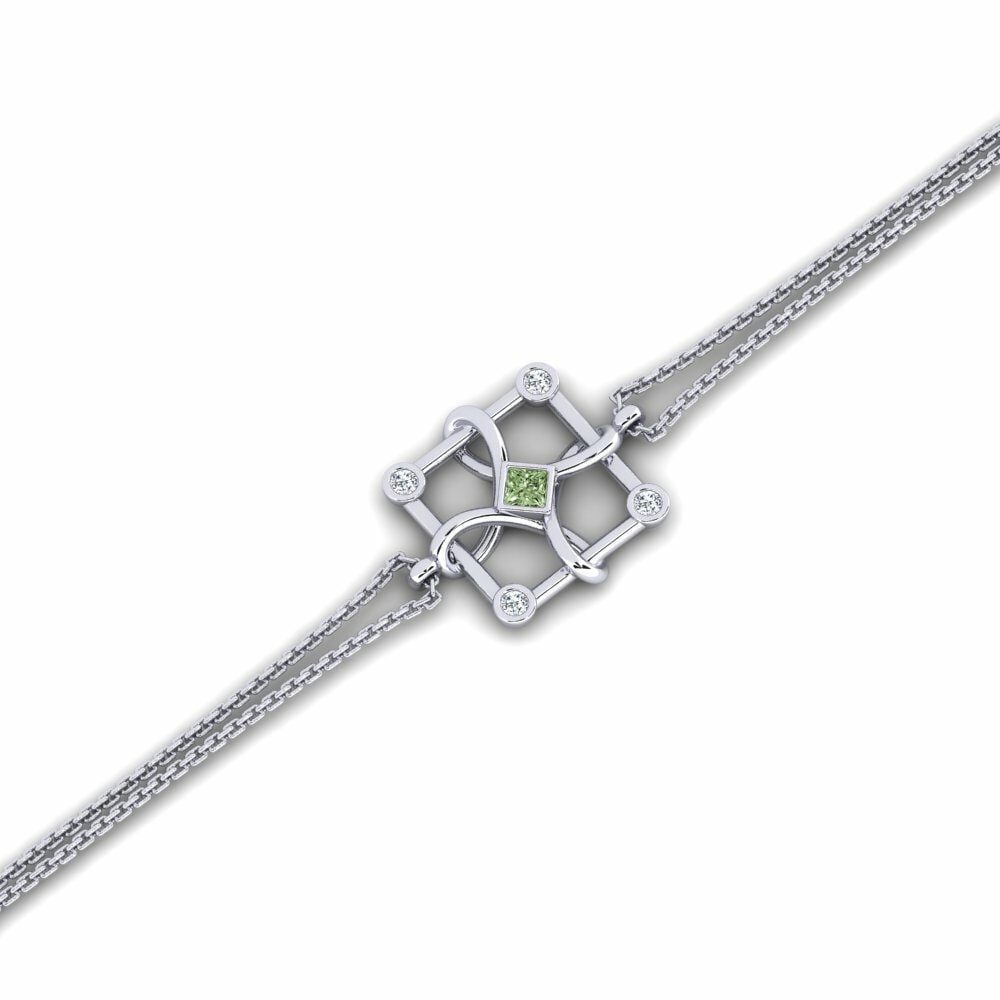 Diamant Vert Bracelet pour femme Jerbuilt